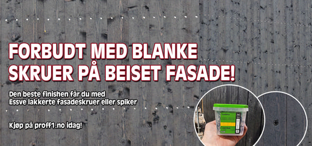 Kjøpsguide - For en pen beiset fasade - velg lakkerte skruer