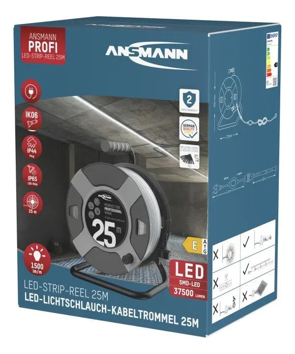 25m LED trommel - 37500 lumen