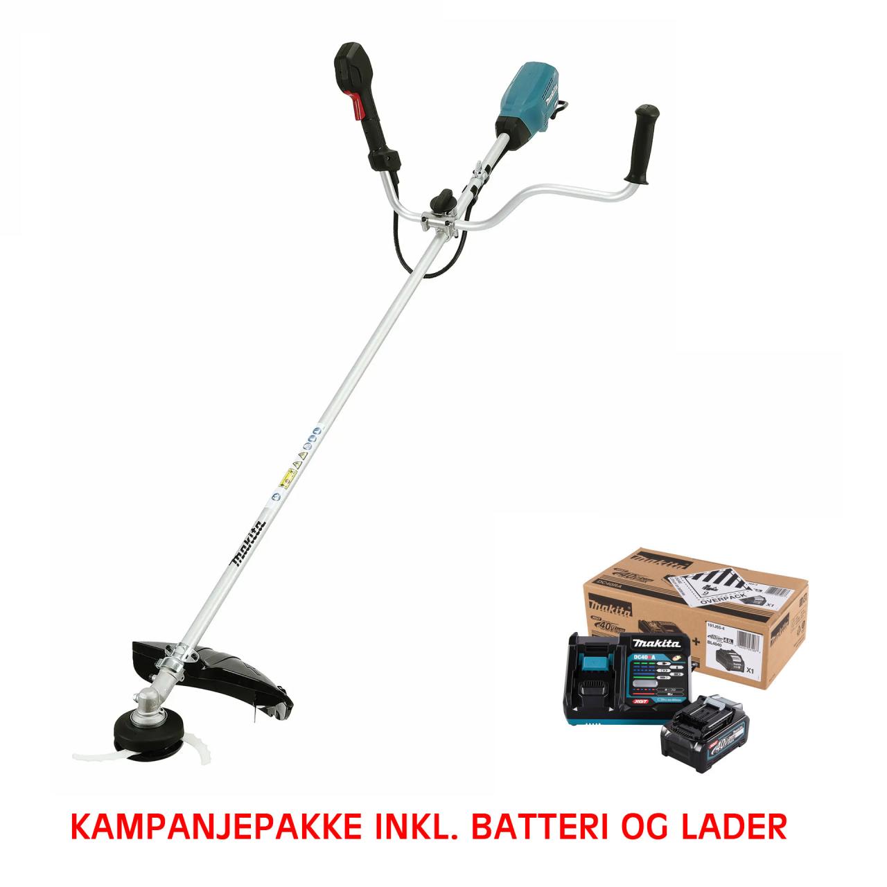GRESSTRIMMER 40V UR016GZ - MED BATTERI OG LADER (BEGRENSET PERIODE)