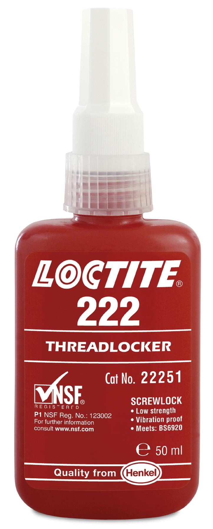 Skrusikring Loctite 222 50 ml