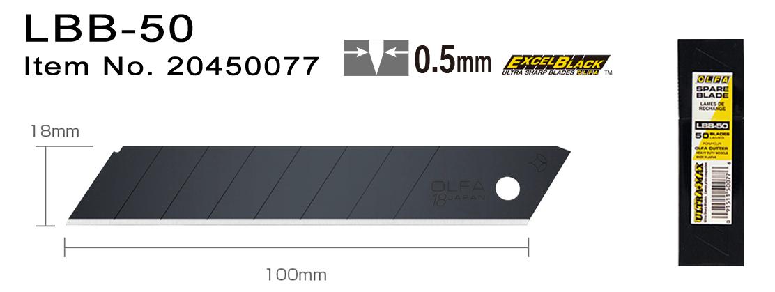 KNIVBLAD LBB50 18 MM HYLSTER MED 50