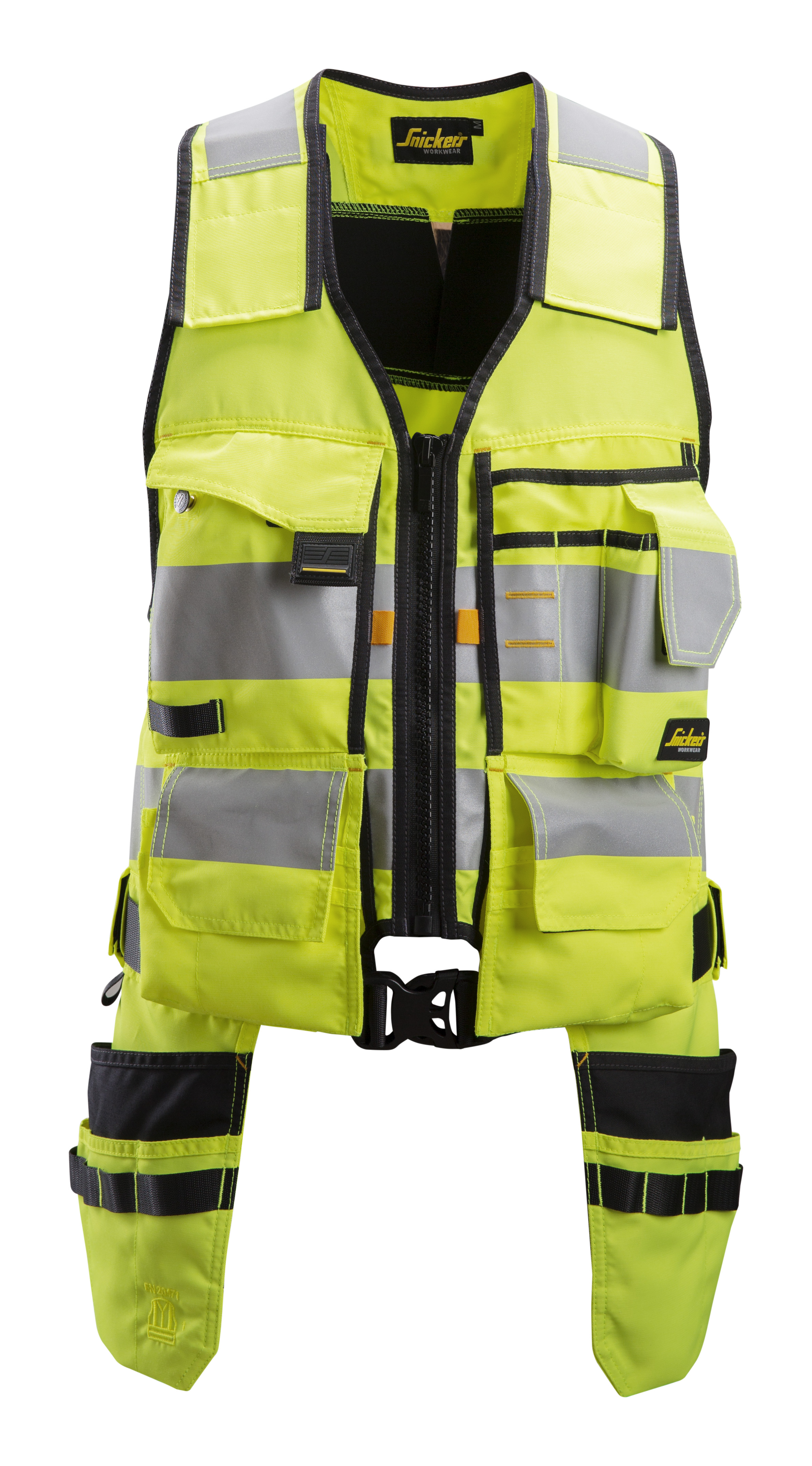 Snickers Workwear VERKTØYVEST 4230 GUL/SORT